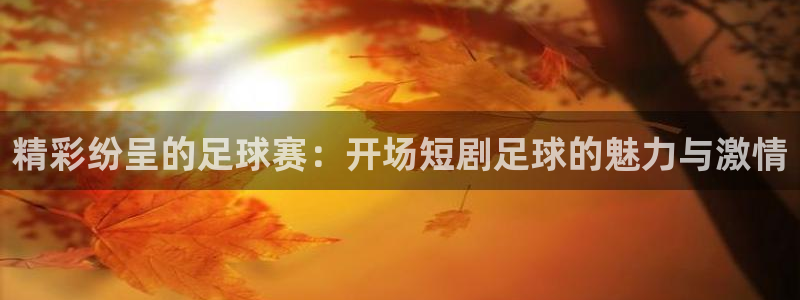 精彩纷呈的足球赛：开场短剧足球的魅力与激情